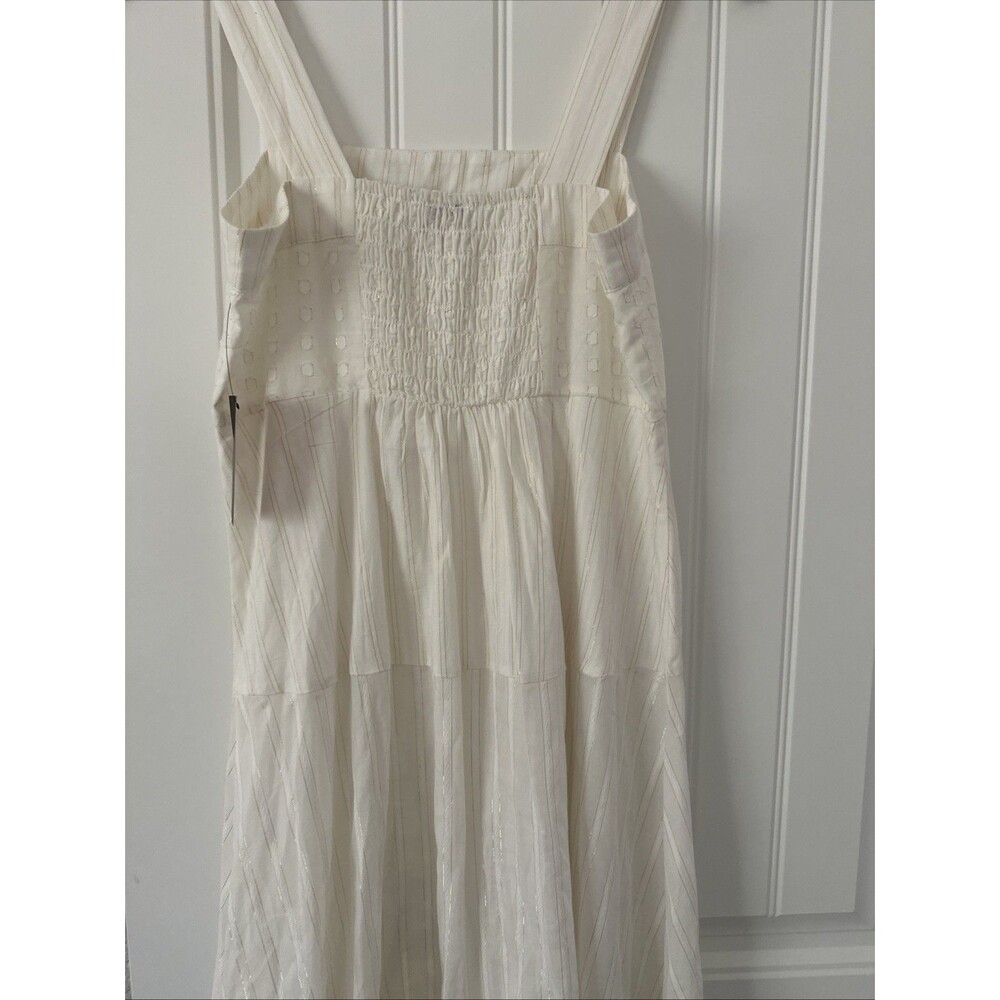 Vince Camuto Women's Printed Square-Neck Smocked-Back Sleeveless Maxi Dress M - Picture 6 of 8